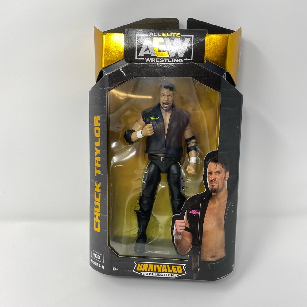Jazwares AEW Unrivaled Collection Series 8 Chuck Taylor #66 6” Action Figure